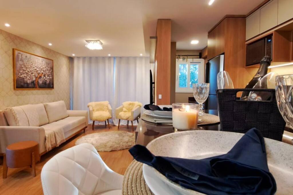 Luxuoso Apartamento Em Gramado - 2 Suites מראה חיצוני תמונה